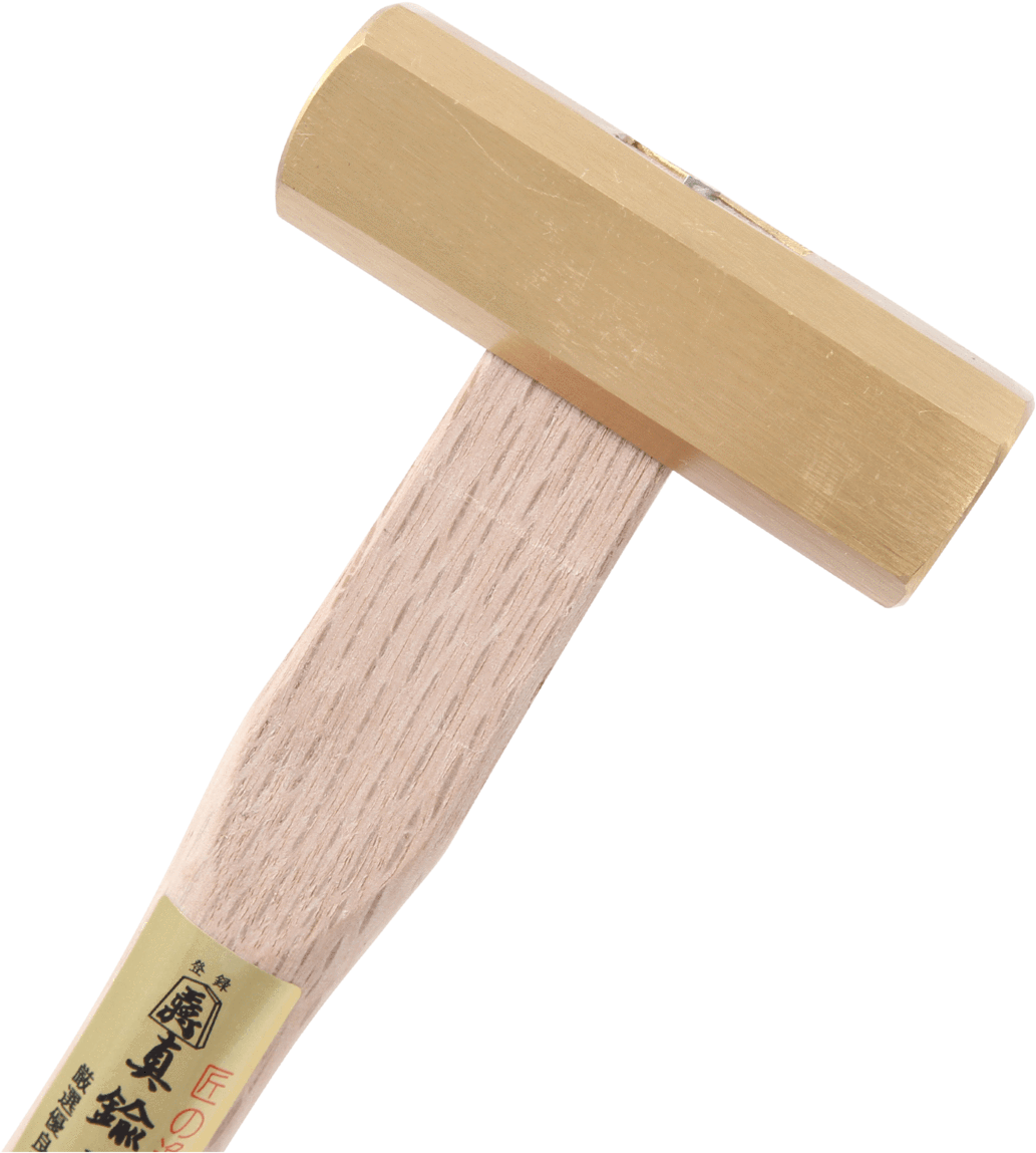 Brass 8-kaku Hammer 300g By Susa With White Oak Handle - Japanese Brass Hammer (1200x1200), Png Download