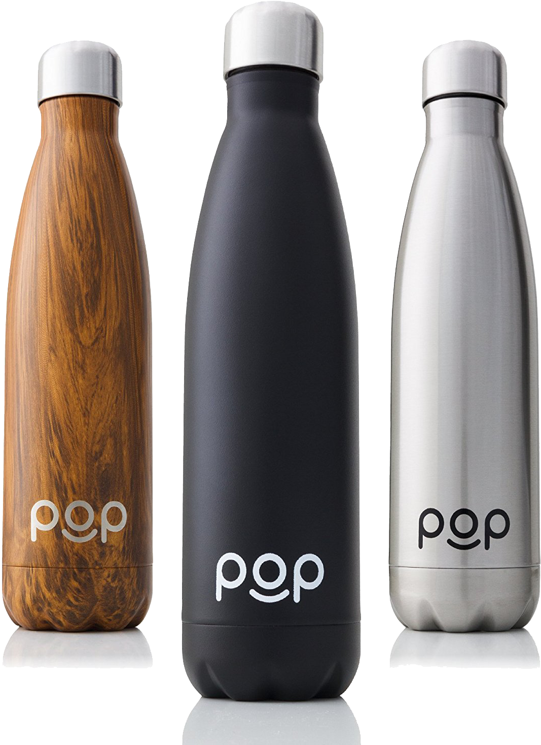 Pop Design Stainless Steel Vacuum Insulated Water Bottle - Bottiglie In Acciaio Inox (1500x1500), Png Download