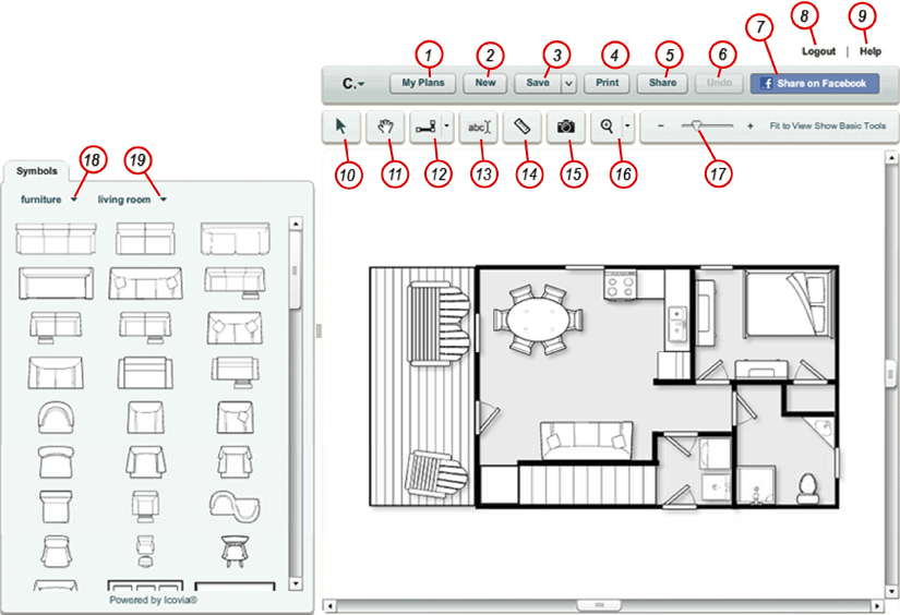 Log Cabin Kit Design - Cabin Floor Plan Symbols (825x564), Png Download