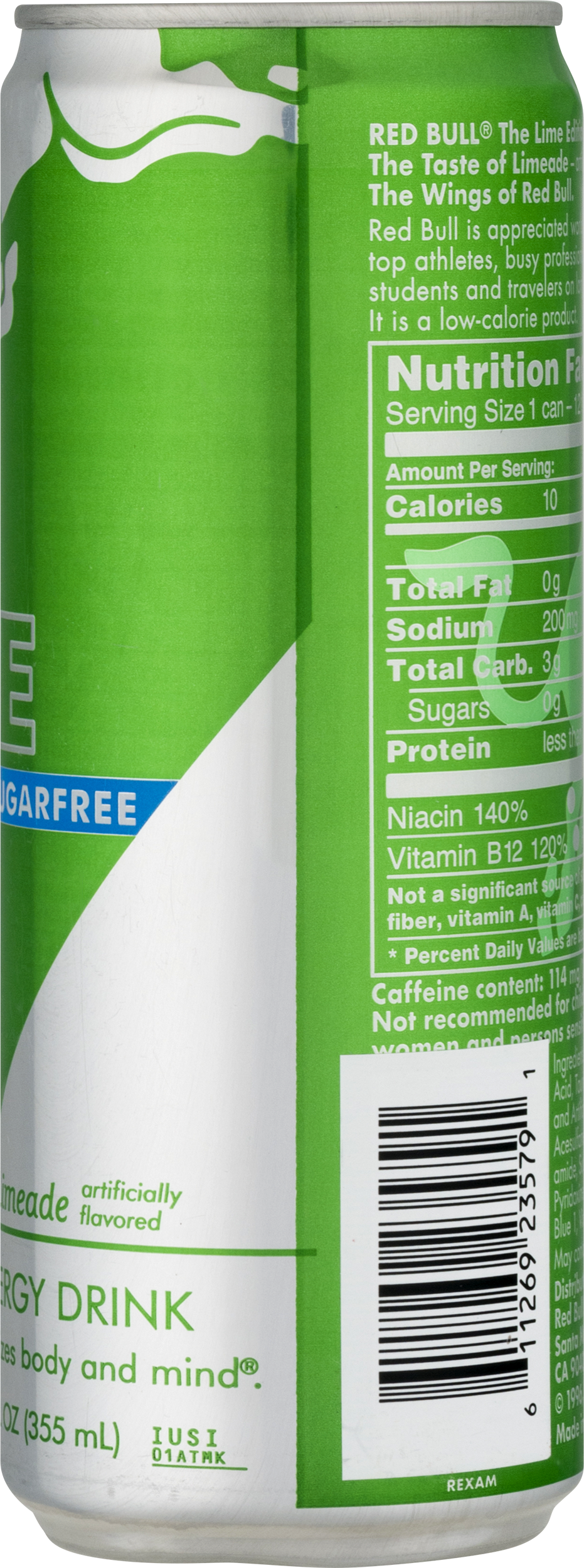 Red Bull Energy Drink, Sugarfree Limeade, 12 Fl Oz, - General Supply (931x2500), Png Download