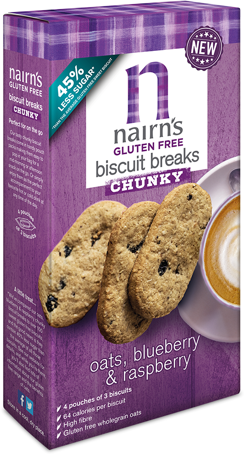 Nairns Oats And Blueberries (1010x910), Png Download