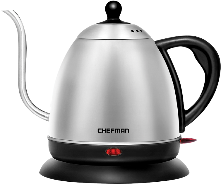1 Liter Electric Stainless Steel Gooseneck Tea Kettle - Electric Kettle (1000x1000), Png Download