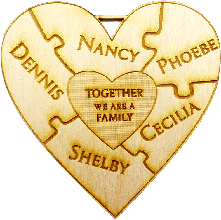 Personalized Family Christmas Ornaments (1000x977), Png Download