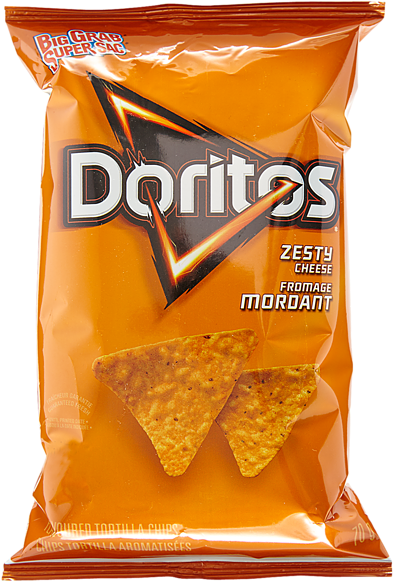 Doritos Zesty Cheese 32x70g Potato Chips Halloween - Corn Chips Doritos (580x580), Png Download