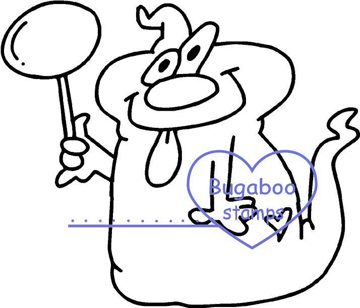 Digi Stamps,goofy Ghost - Cartoon (750x653), Png Download