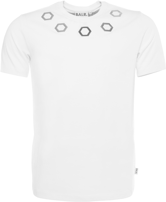 Hexagon Shirt White - T Skjorte V Hals (800x800), Png Download