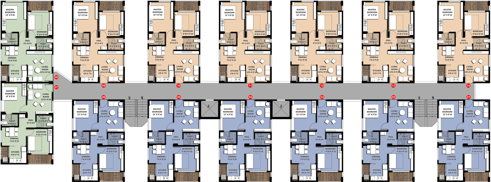 Floor Plans - Floor Plan (1627x601), Png Download
