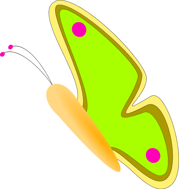 Butterfly Side View - Butterfly Clipart Side View (600x632), Png Download