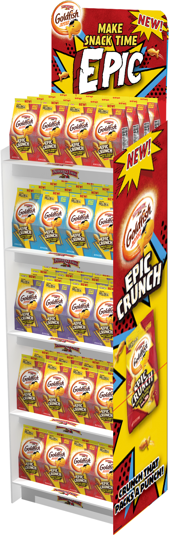 Pepperidge Farm Goldfish Epic Crunch Nacho Crackers, - Convenience Food (801x1840), Png Download
