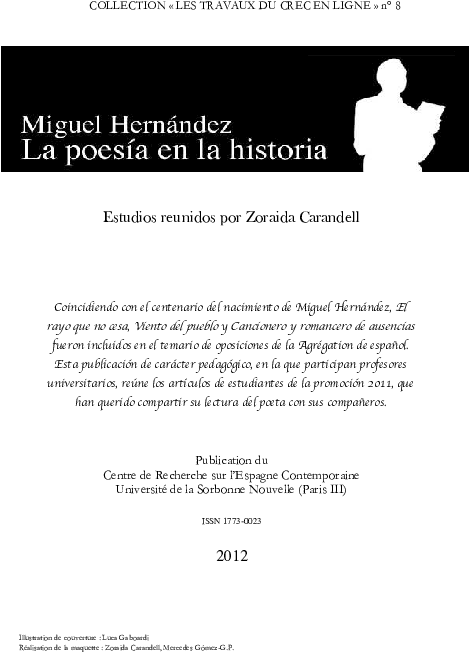 Le Cancionero Romancero De Ausencias De Miguel Hernández - Document (595x842), Png Download