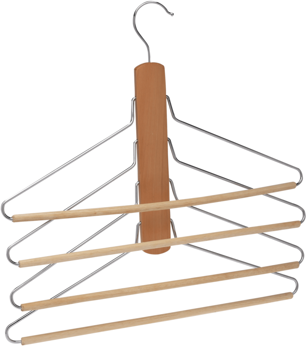 Wood Spacesaver Hanger - Clothes Hanger (640x960), Png Download