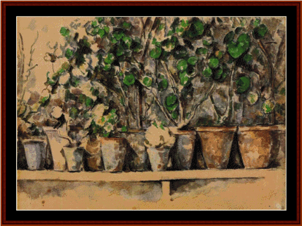 Cezanne Cross Stitch Pattern By Cross Stitch Collectibles - Cezanne Geraniums (600x600), Png Download