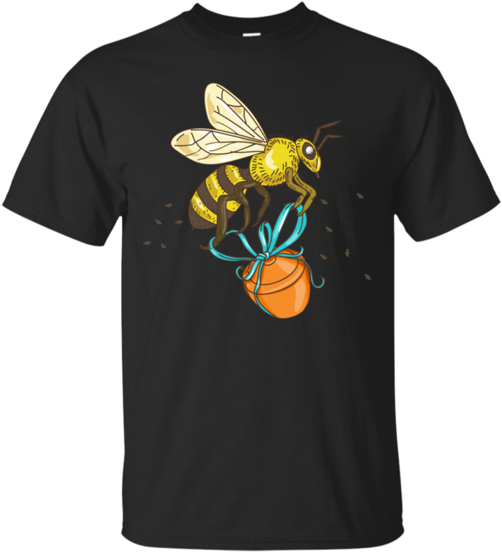 Bee Carrying Honey Pot Drawing - I M Not Short I M Just More Down (800x800), Png Download