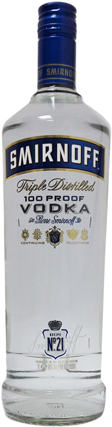 Smirnoff Blue Ltr[united Kingdom] - Smirnoff 100 1.75 L (1143x1600), Png Download