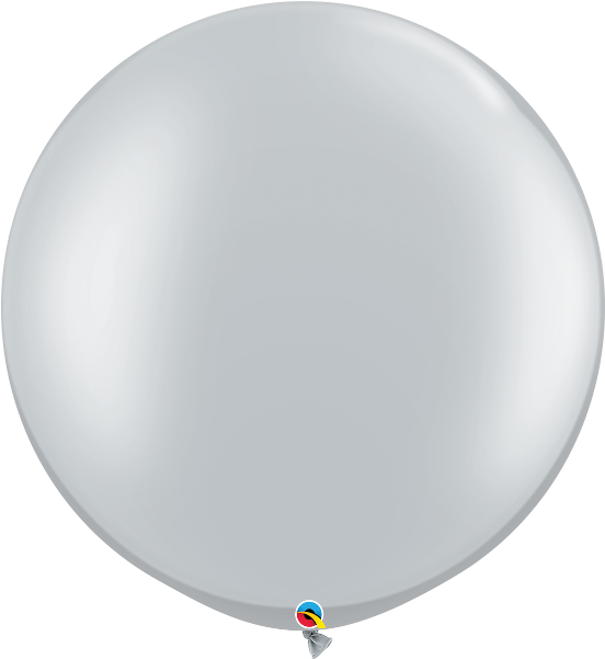 Pearl Silver 3ft Round Balloons - Balloon (600x600), Png Download