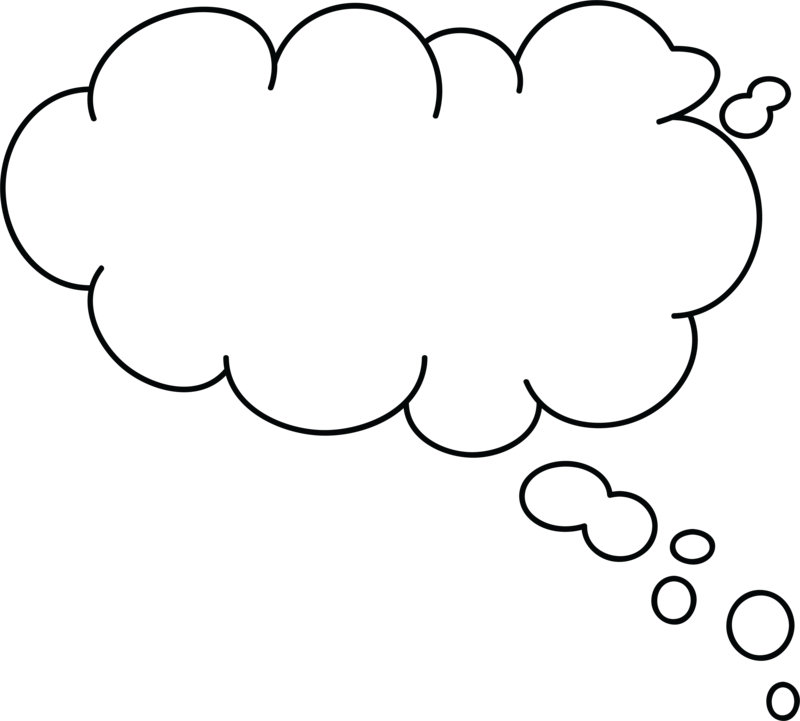Thought Bubble Png Hd - Cloud Thought Bubble Png (800x721), Png Download