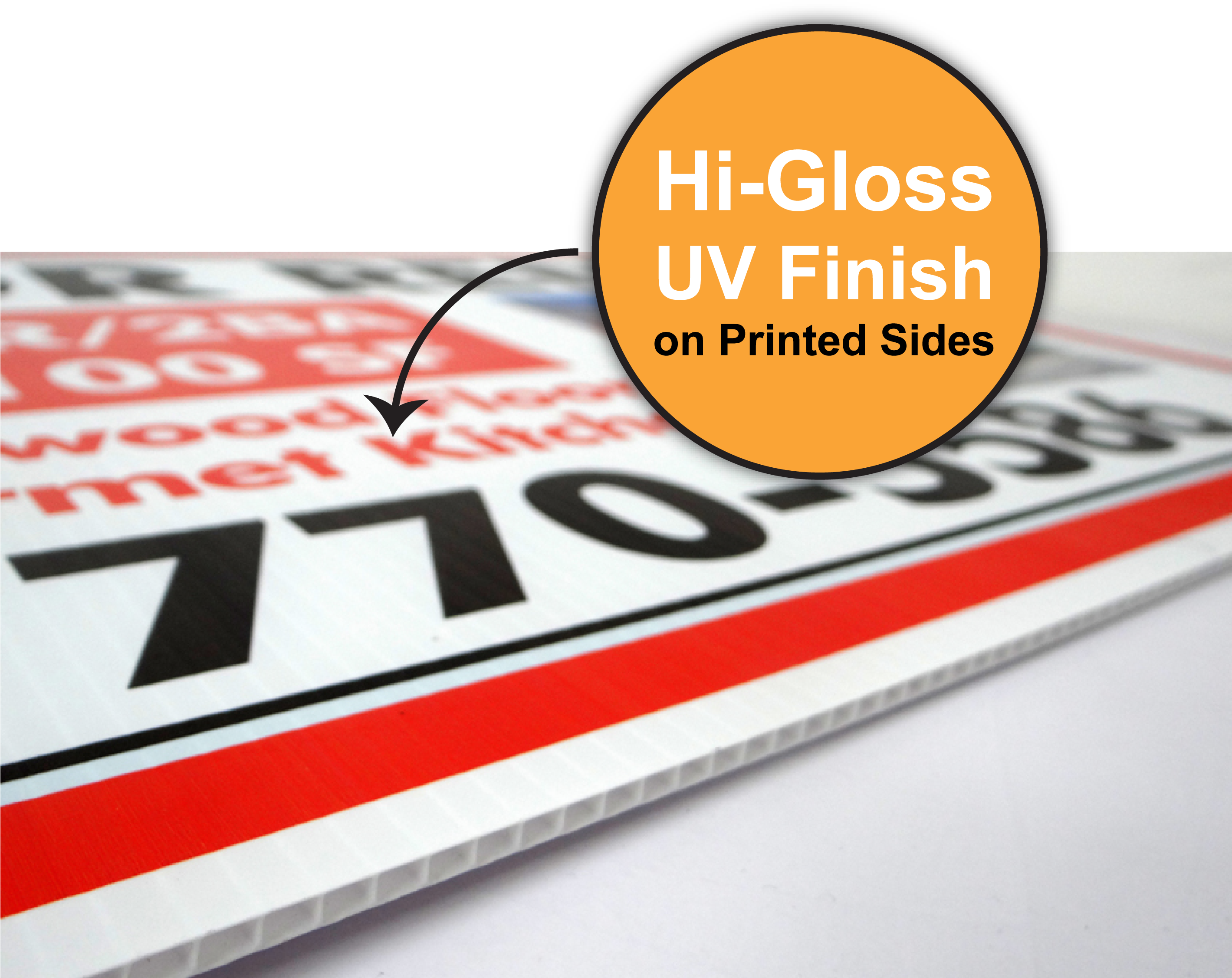 Hi-gloss Uv Finish - Corrugated Plastic (2838x2261), Png Download