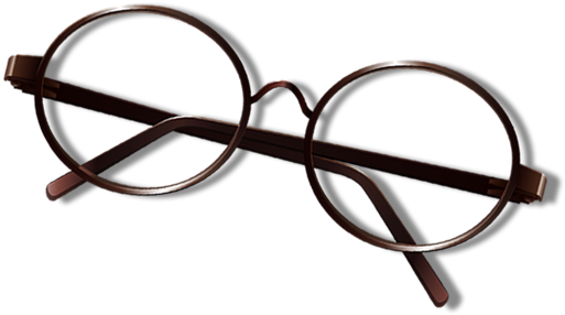 Designer Retro Glasses Free Frame Clipart - Glasses (672x594), Png Download