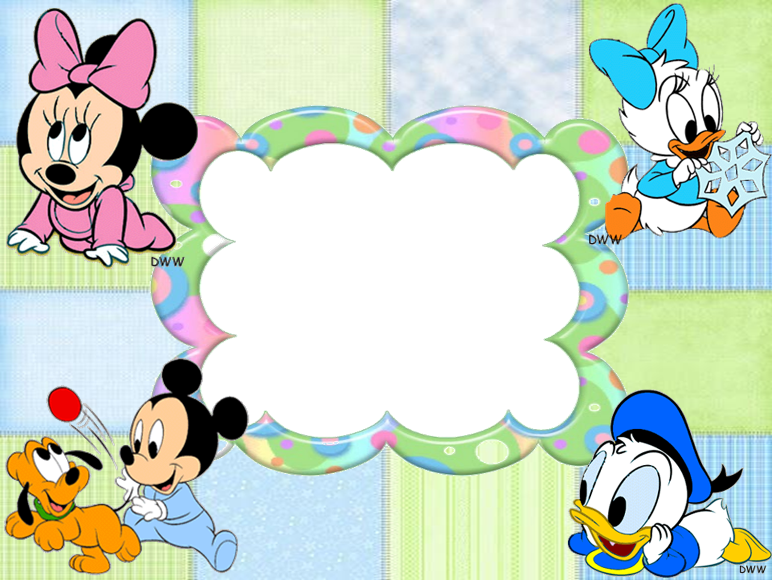 Moldura Para Bebê Imagem 1 ~ Molduras Para Fotos - Moldura Baby Disney (1500x1128), Png Download