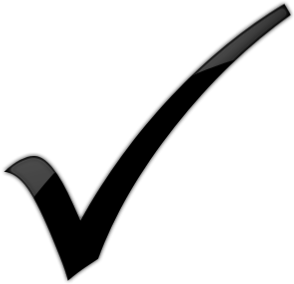 Check Mark Clip Art Free Free Check Mark Clip Art Pictures - Häkchen Schwarz (589x569), Png Download