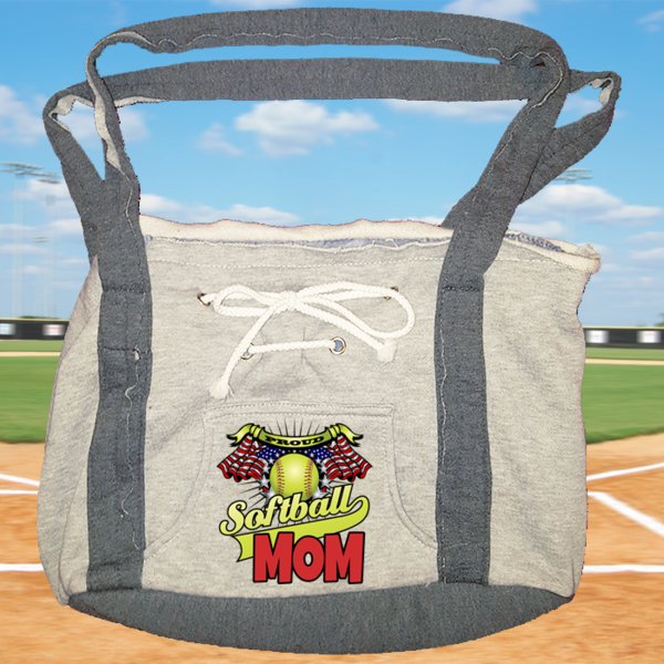 Proud Softball Mom Tote - Shoulder Bag (600x600), Png Download