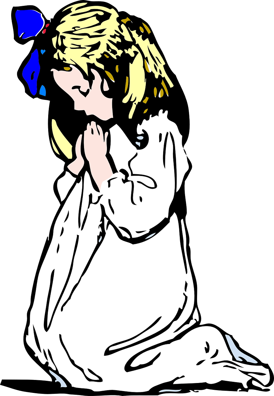 Mom Road Ahead - Girl Praying (710x1024), Png Download