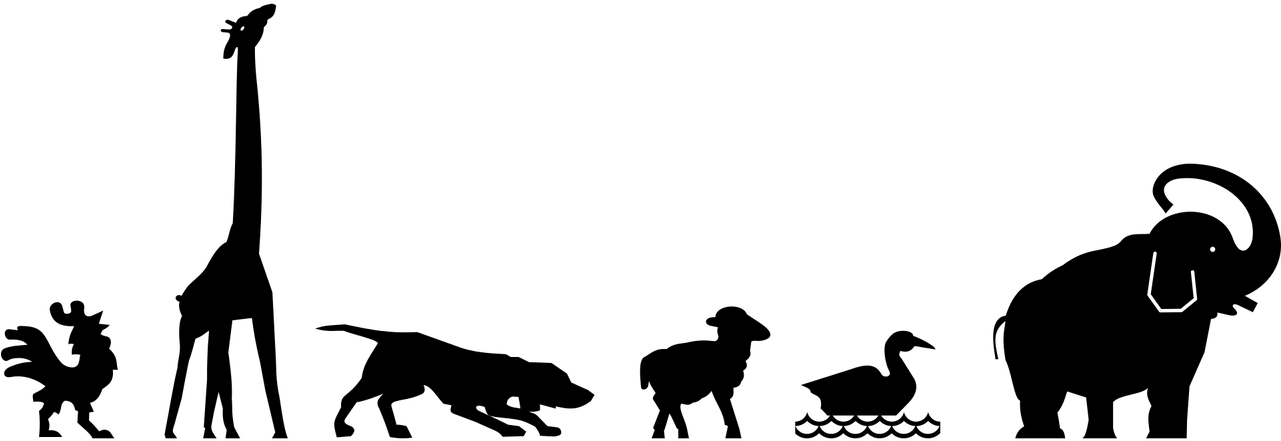 Alphabet Word - Animals Word Png (1280x640), Png Download