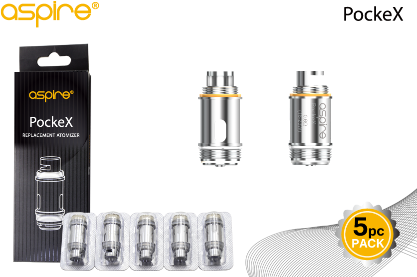 Aspire Pockex Aio Atomizer Coil - Nautilus X Tank Coils (850x567), Png Download