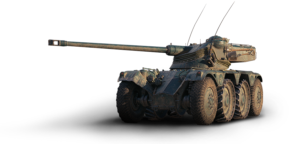 Wot Wheeled Vehicles Render Ebr 75 - Scale Model (1180x550), Png Download