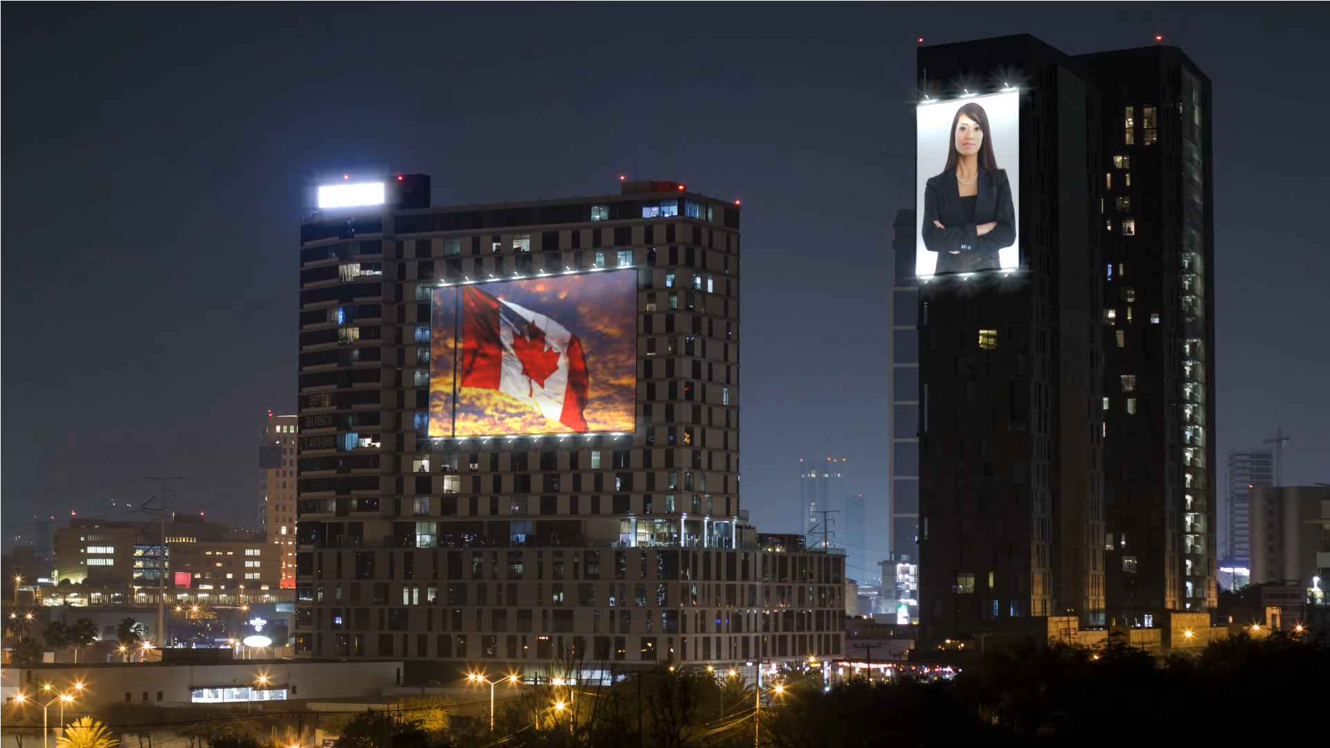 City Skyline Billboard - Skyscraper (1920x1920), Png Download