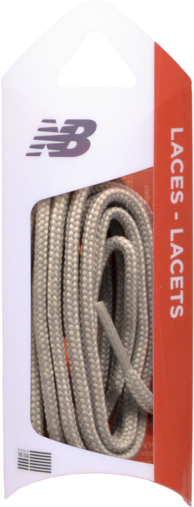 Nb Round Sport Silver Shoelace - New Balance (416x1024), Png Download