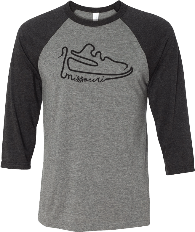 Missouri Shoelace Baseball Tee - Custom Baseball 3 4 Sleeve (720x930), Png Download