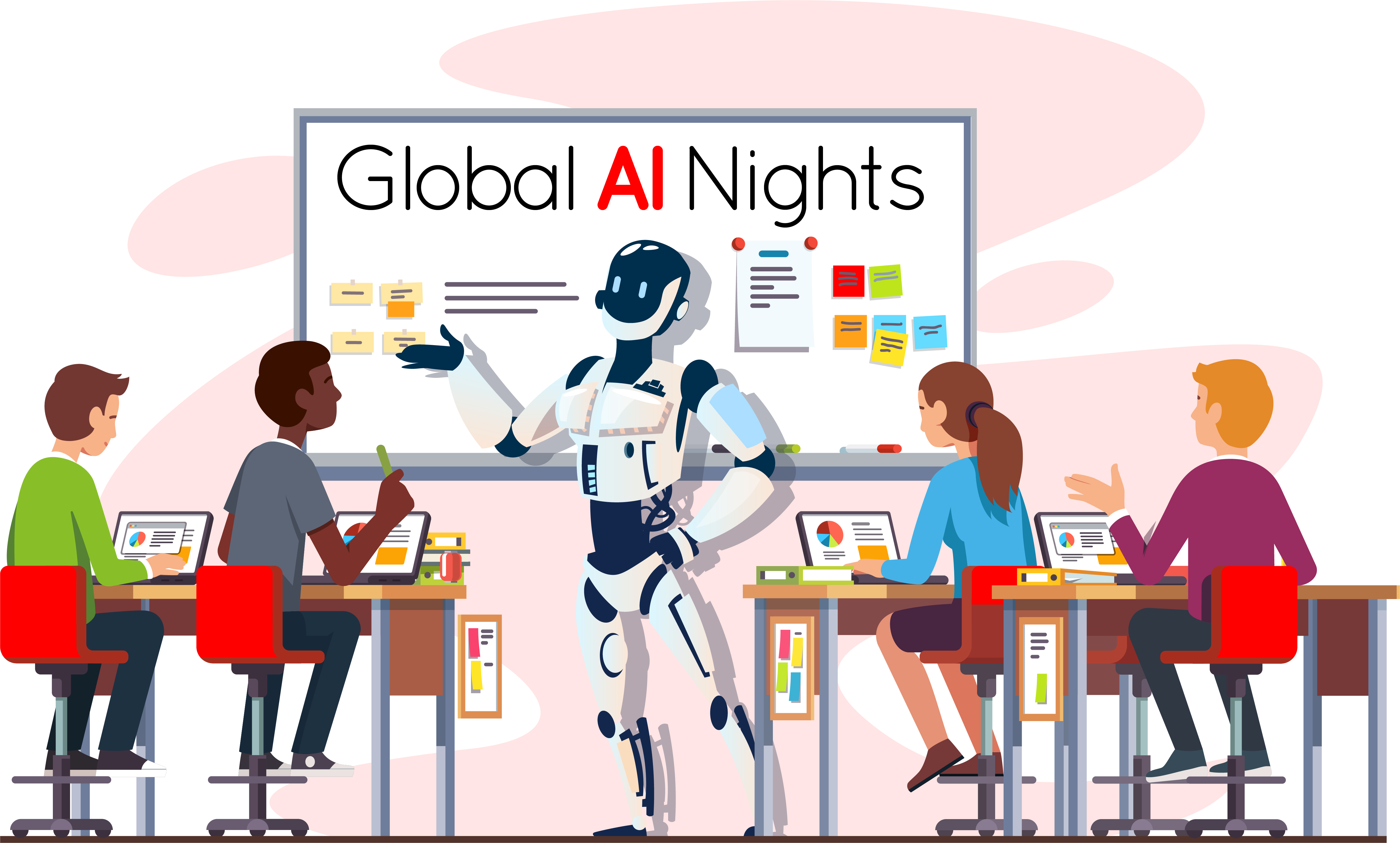 Global Ai Night - Ai Bootcamp (5270x3175), Png Download