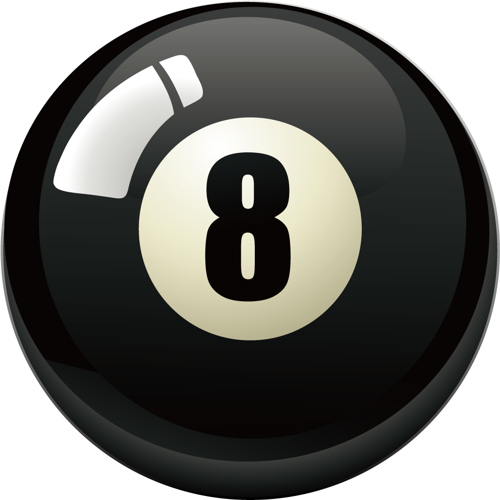 Billiard Snooker Eight Eightball Transprent Png Free - Billiard Ball (1500x1501), Png Download