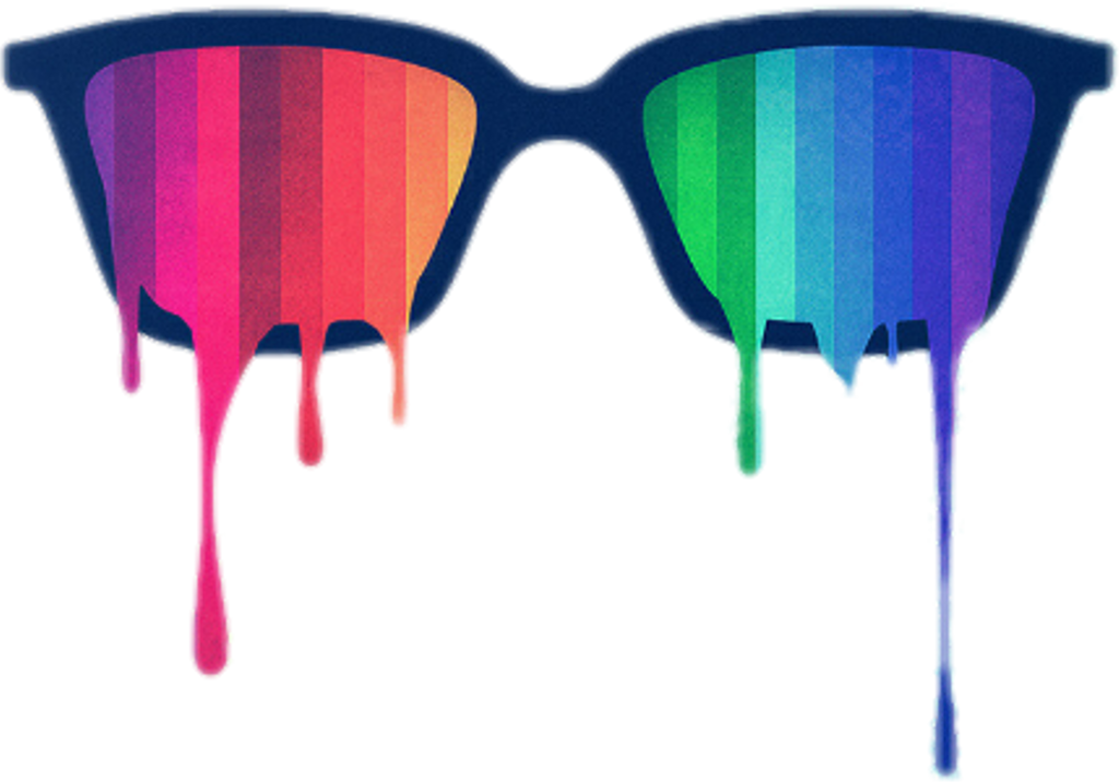 #glasses #colorful #hipster #yolo #lentes - Glasses (1024x716), Png Download