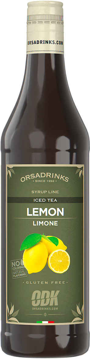 Lemon Iced Tea - Glass Bottle (1200x1200), Png Download