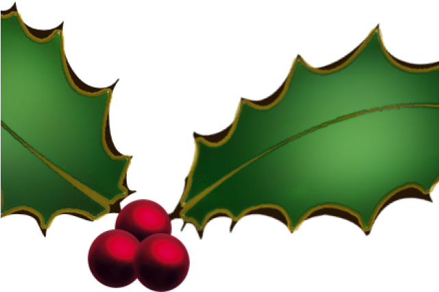 Cranberry Clipart Holly Berry - Christmas Holly Clipart Free (640x480), Png Download