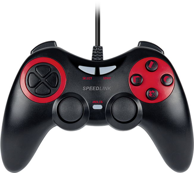 Speedlink Strike P2 , Crni Ps2, Gamepad - Game Controller (651x600), Png Download