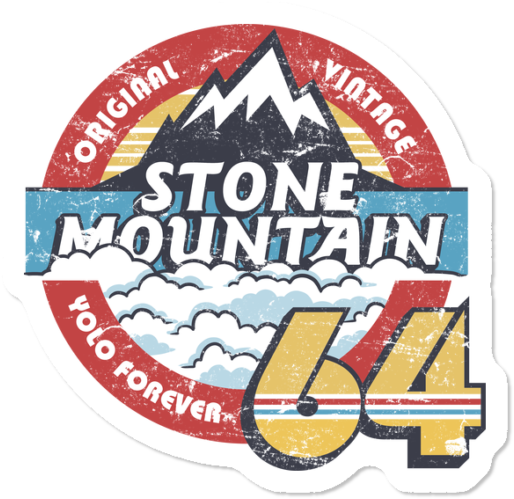 Stonemountain64 Retro Sticker Sticker By Stonemountain64 - Label (1200x650), Png Download
