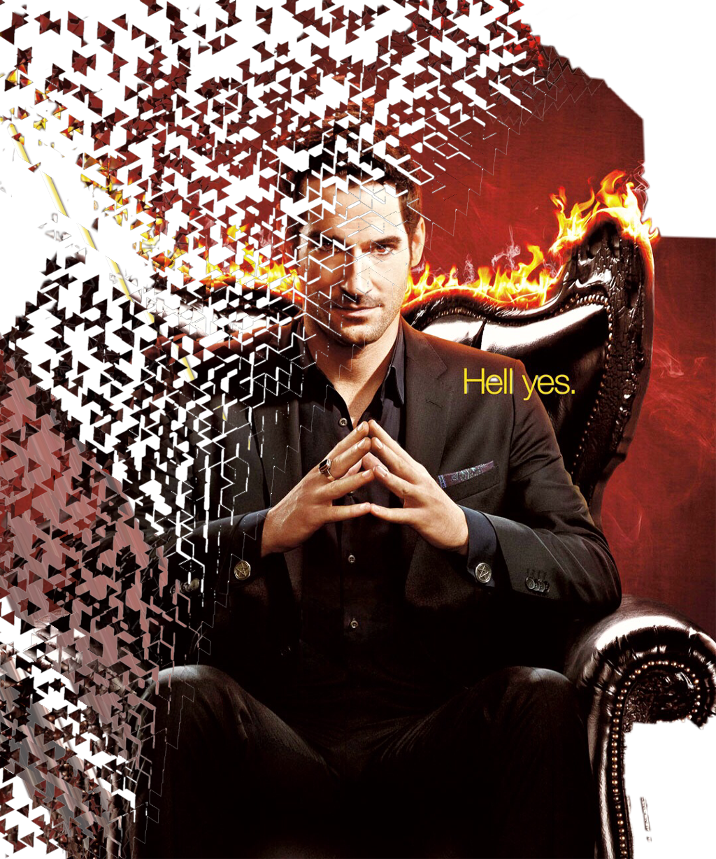 Lucifer Sticker - Imagen Del Protagonista De Lucifer Serie (1024x1228), Png Download
