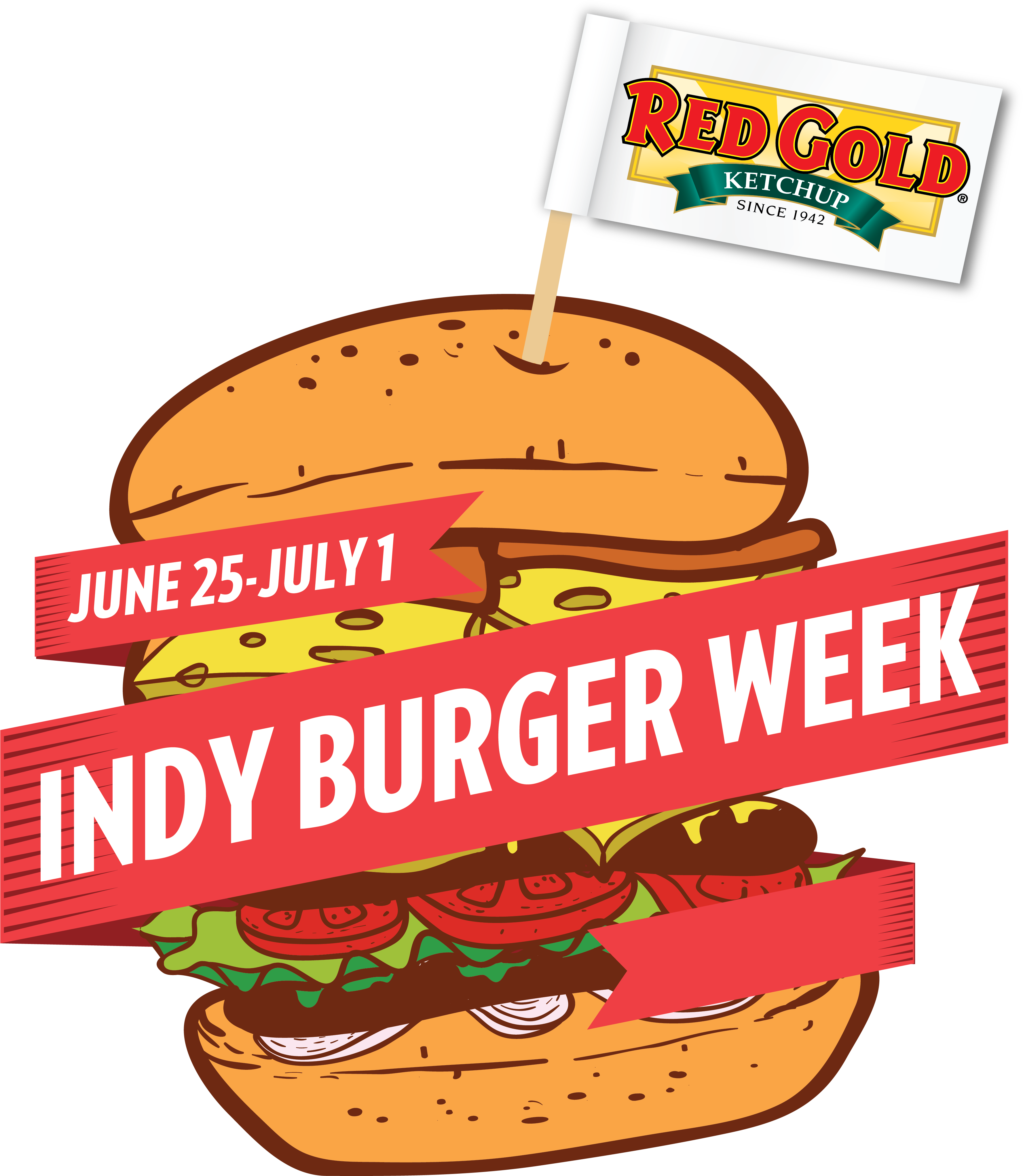 Indy Week Indyburgerweek Com - Red Gold (3564x4100), Png Download