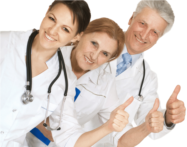 Rukuni Na Likitoci Suna Tsaye Tsaye A Sama - Doctor Con Pulgar Arriba Png (1130x580), Png Download