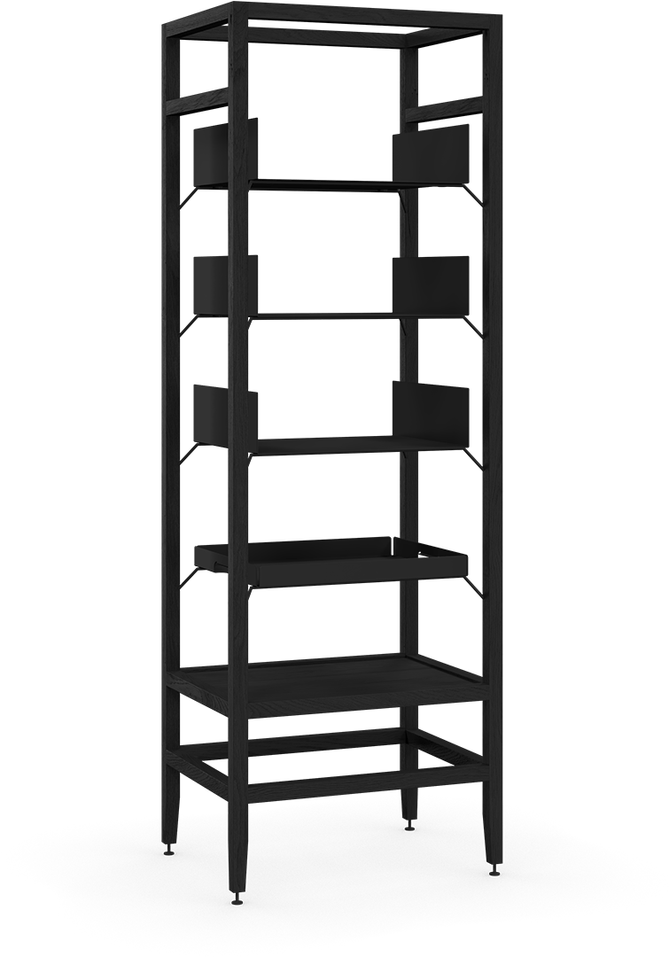Coquo Volitare Midnight Black Stained Oak Solid Wood - Shelf (1112x1350), Png Download