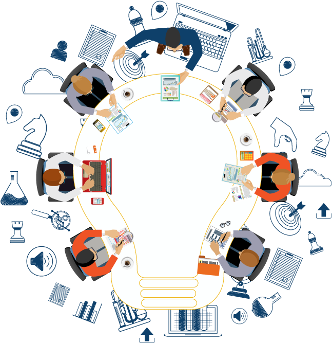 Strategic Lightbulb - Circle (673x776), Png Download