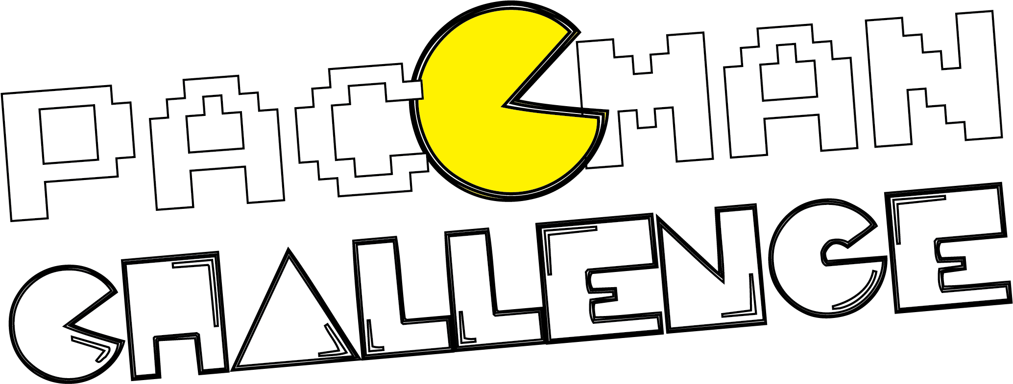 Pac Man Challenge Logo (2088x802), Png Download