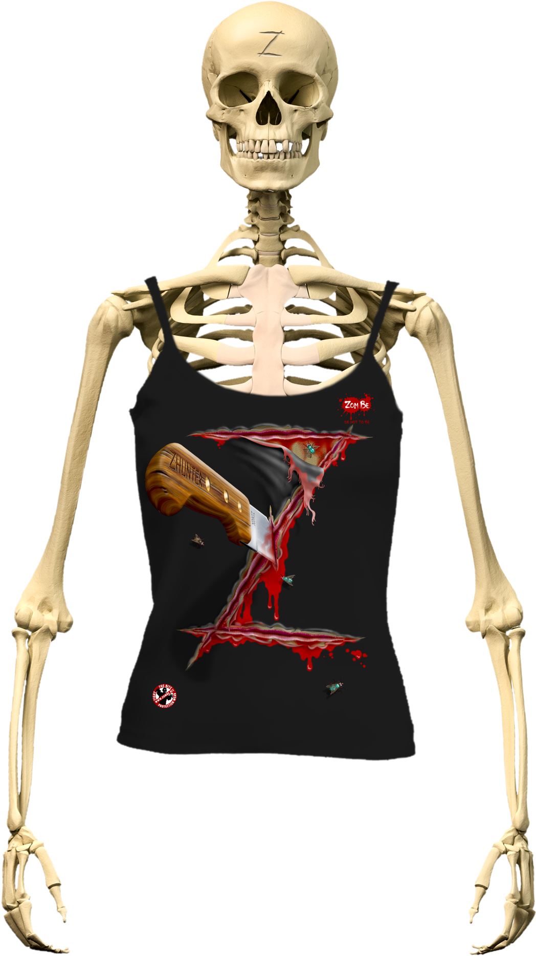 Zombe Top Anti Zombie Z For Women (1302x1950), Png Download