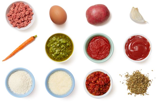 Italian Meatloaf With Salsa Verde Potatoes & Roasted - Chutney (700x477), Png Download