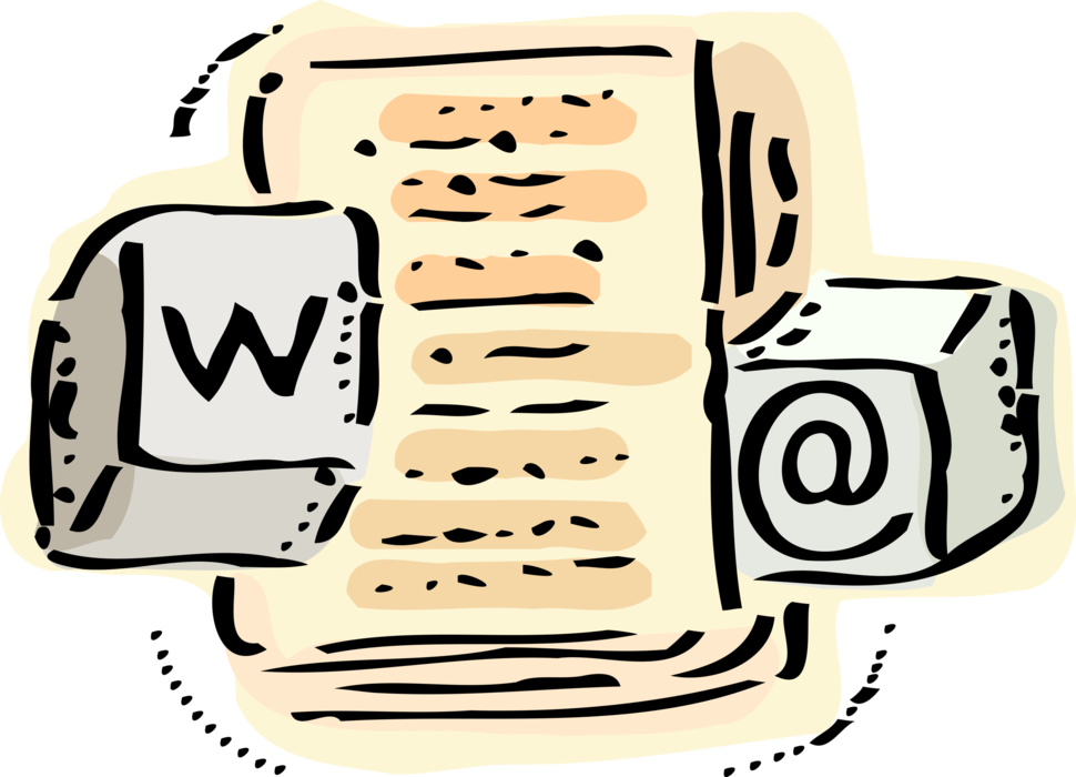 Vector Illustration Of Email Webmail Correspondence (970x700), Png Download