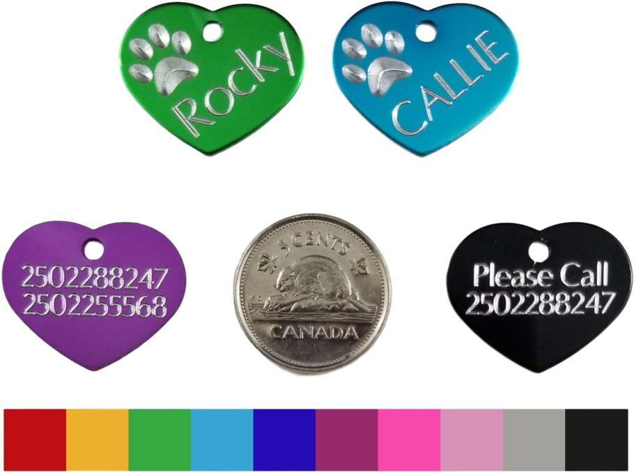 Aluminum Heart With Paw - Heart (1024x792), Png Download