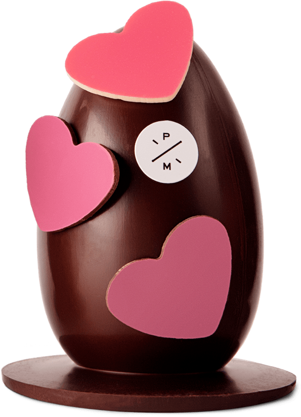 Small Lovely Heart Egg, Dark Chocolate - Heart (1878x1173), Png Download